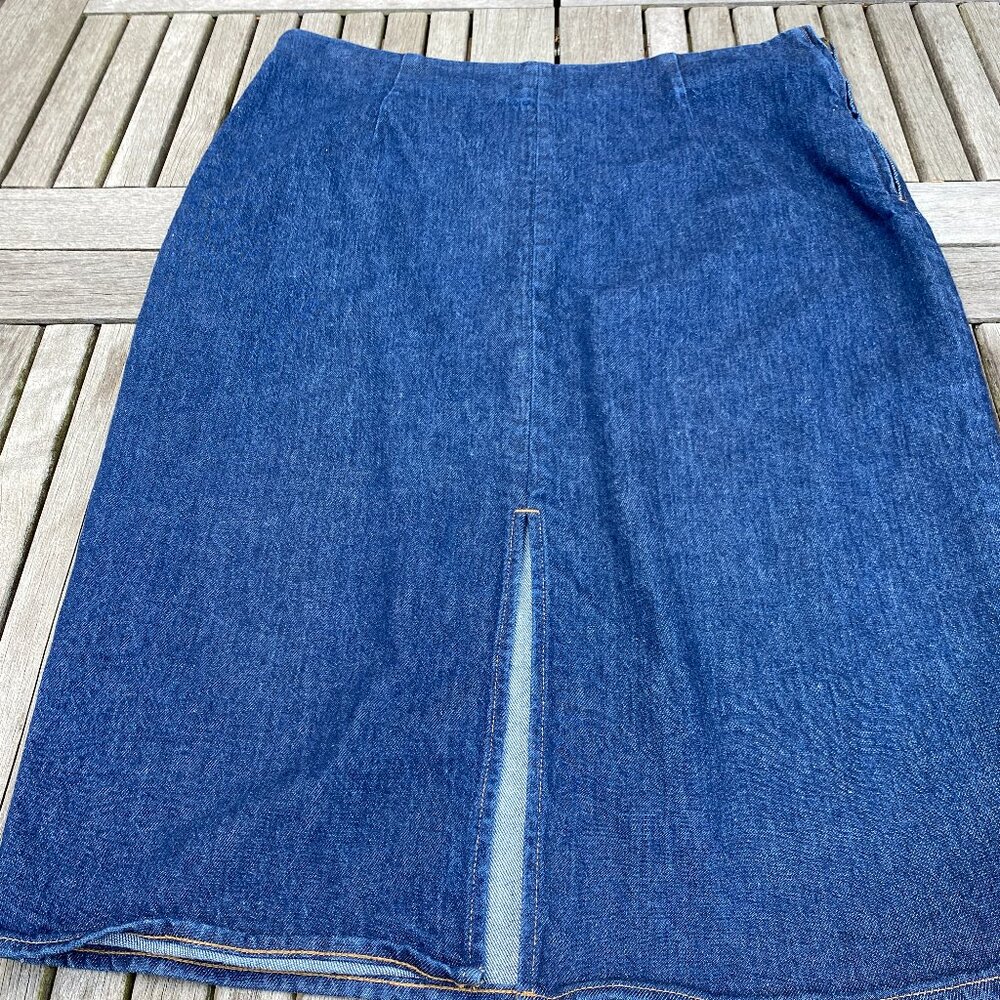 Cute J Crew Midi Denim Pencil Skirt Size 12